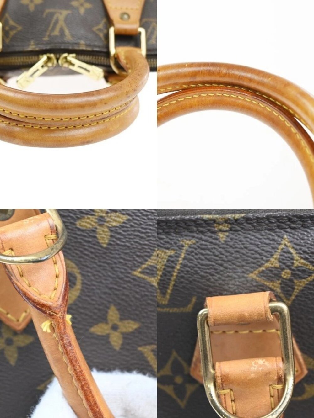 LOUIS VUITTON LV Logo Alma Hand Bag Monogram Leather Brown France M51130 73MA512 - Picture 15 of 15